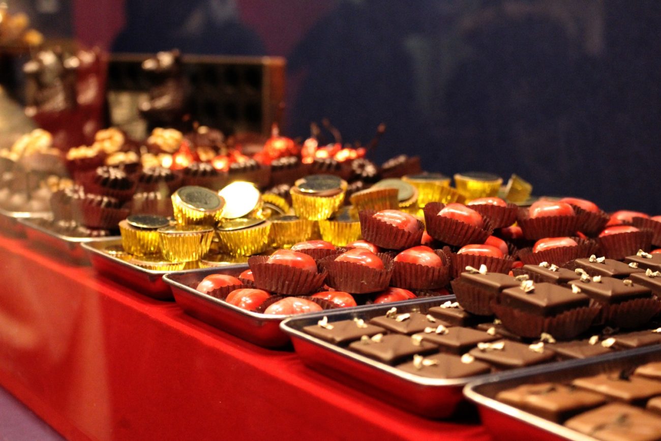 スイーツ展に展示されているチョコレート