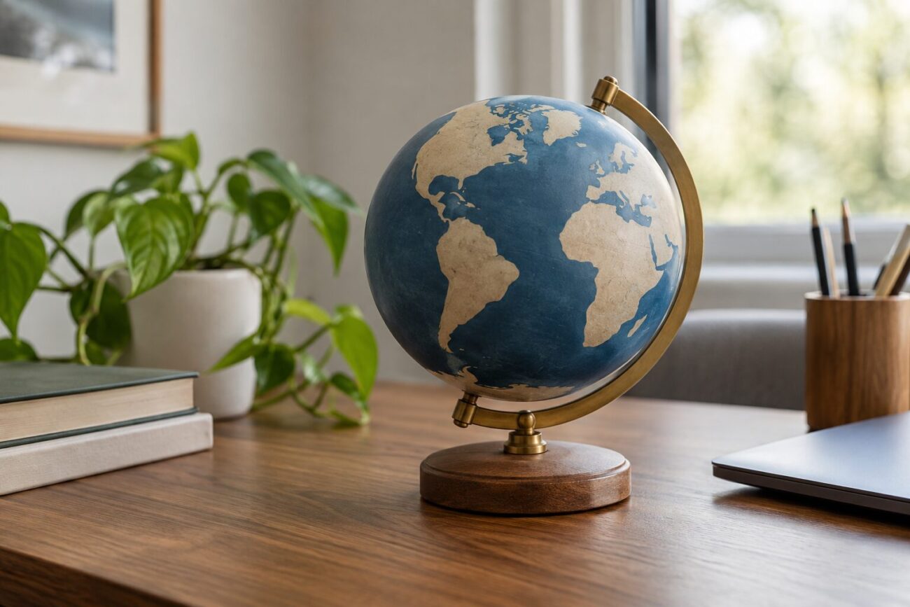 世界地図をイメージした地球儀